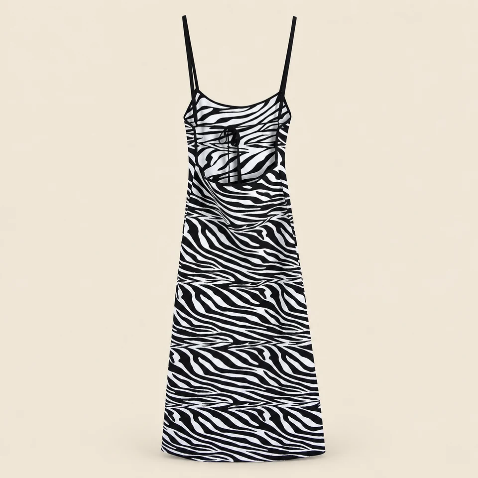 Margot Striped Midi Dress — Stripe — back